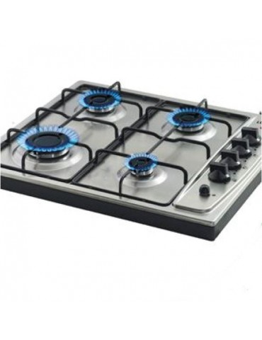 PLAQUE ENCASTRABLE LUXELL 4 FEUX LX-410B A GAZ INOX